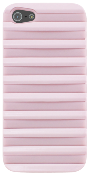 Apple iPhone 5 kemény hátlap 3D rács minta púder rózsaszín