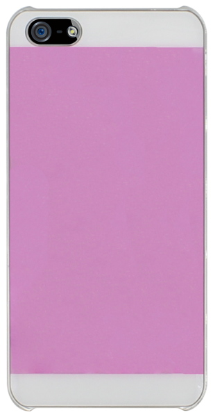 Apple iPhone 5S kemény hátlap ezüst színű kerettel rózsaszín/fehér