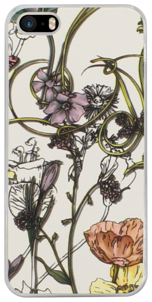 Apple iPhone SE (2016) kemény hátlap virágmintás lila/fehér