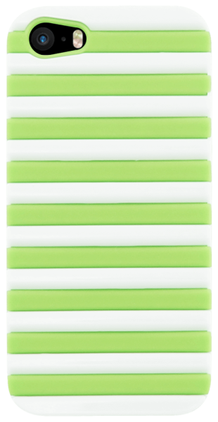 Apple iPhone SE (2016) kemény hátlap 3D rács minta zöld/fehér
