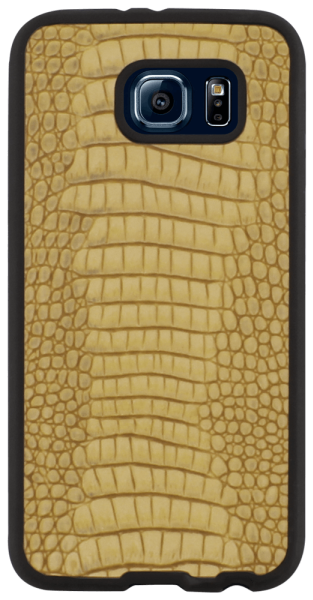 Samsung Galaxy S6 szilikon tok krokodilbőr mintás bézs