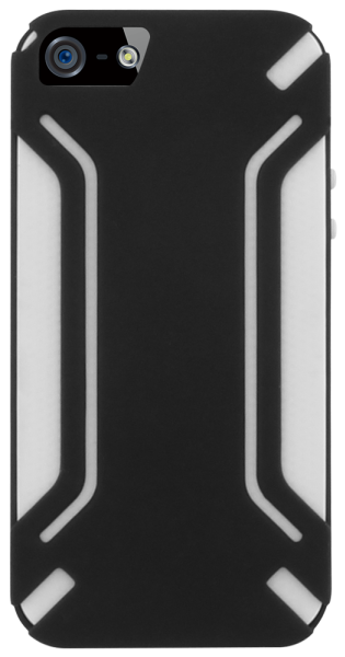 Apple iPhone SE (2016) kemény hátlap szilikon belső fekete/fehér