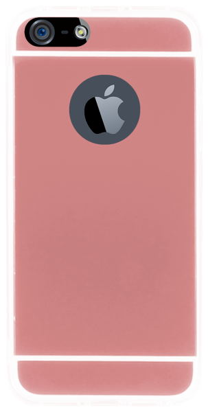 Apple iPhone SE (2016) kemény hátlap logónál átlátszó rozéarany