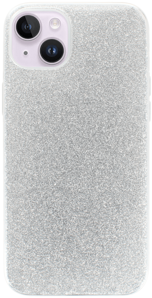 Apple iPhone 14 Plus szilikon tok csillogó hátlap ezüst