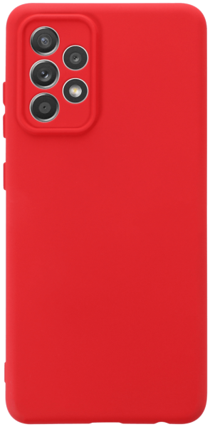 Samsung Galaxy A52 4G (SM-A525F) szilikon tok kameravédővel matt piros