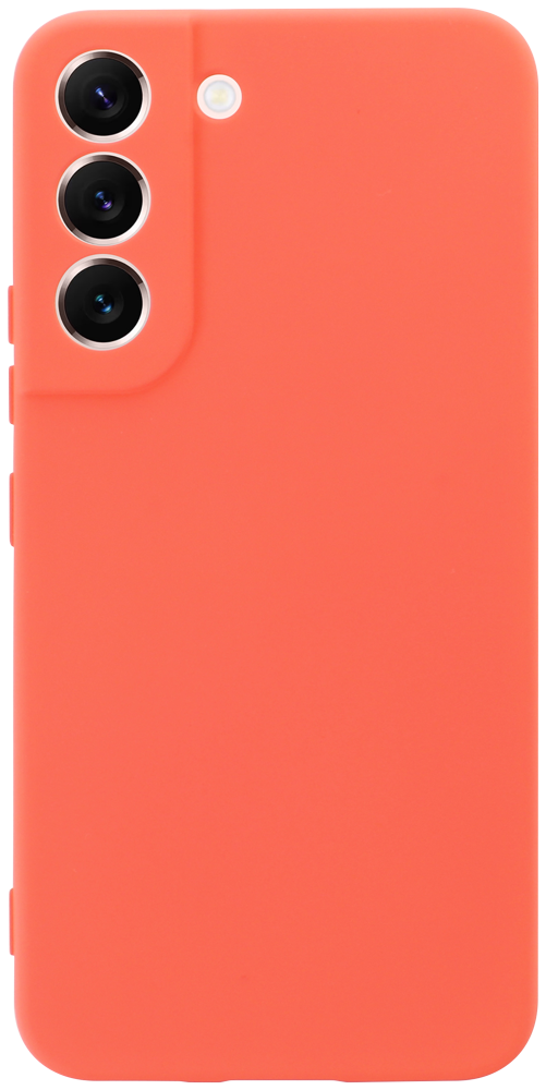 Samsung Galaxy S22 5G (SM-S901B) szilikon tok kameravédővel matt barackszínű