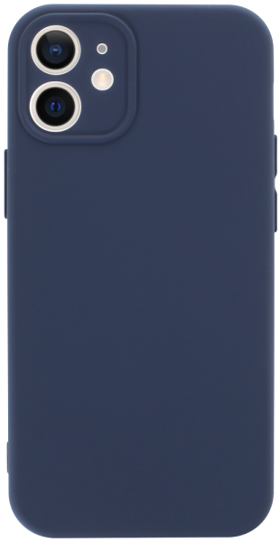 Apple iPhone 12 Mini szilikon tok kameravédővel matt sötétkék