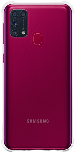 Samsung Galaxy M31 (SM-M315F) szilikon tok közepesen ütésálló légpárnás sarok kameravédővel átlátszó