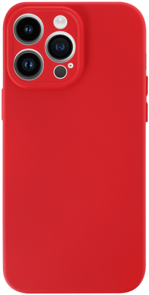 Apple iPhone 14 Pro Max szilikon tok kameravédővel matt piros