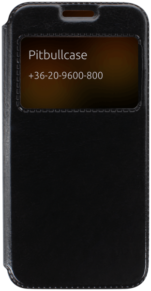 Samsung Galaxy J3 2017 (J330) oldalra nyíló flipes bőrtok View Window fekete