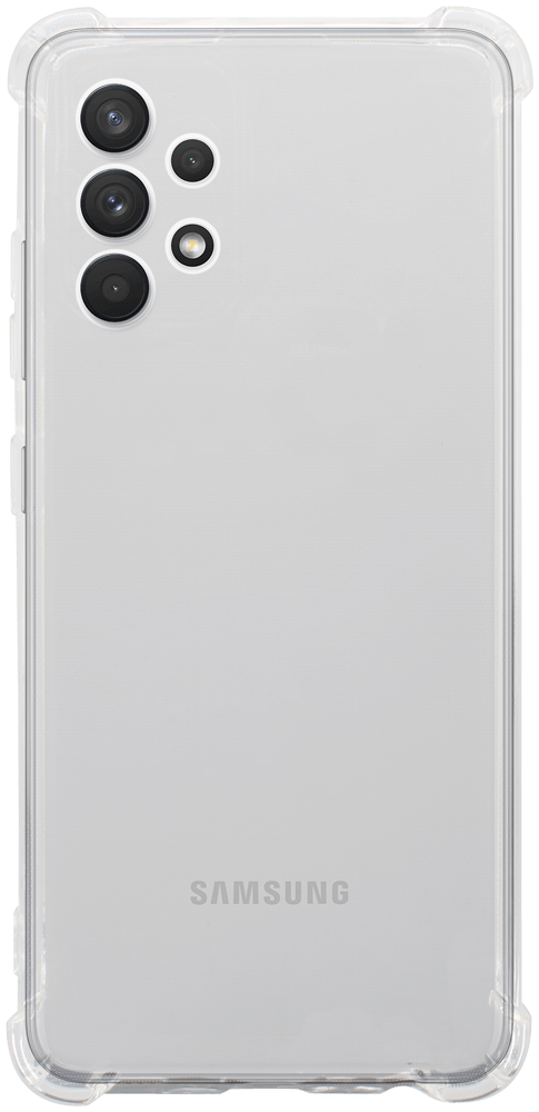 Samsung Galaxy A32 4G (SM-A325F) szilikon tok közepesen ütésálló légpárnás sarok kameravédővel átlátszó