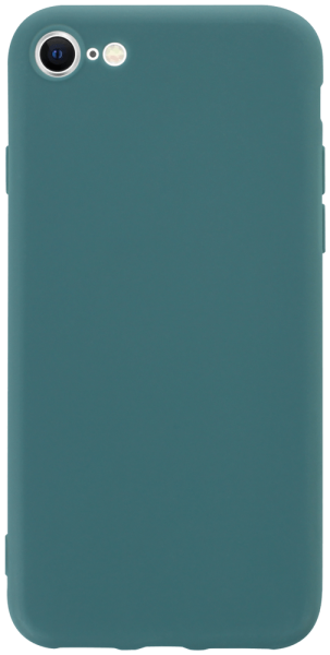 Apple iPhone SE (2022) szilikon tok kameravédővel matt kékesszürke -- 322286