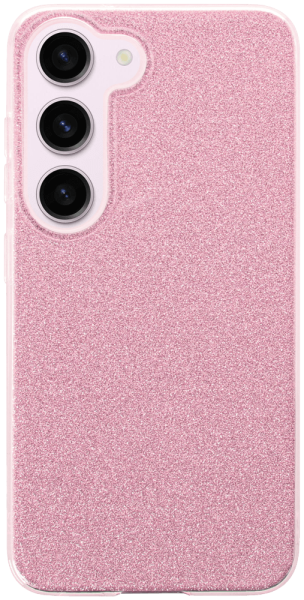 Samsung Galaxy S23 (SM-S911B) szilikon tok csillogó hátlap rózsaszín
