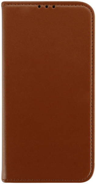 Apple iPhone 14 oldalra nyíló flipes bőrtok valódi bőr barna