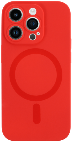 Apple iPhone 14 Pro szilikon tok gyári MagSafe kameravédővel piros