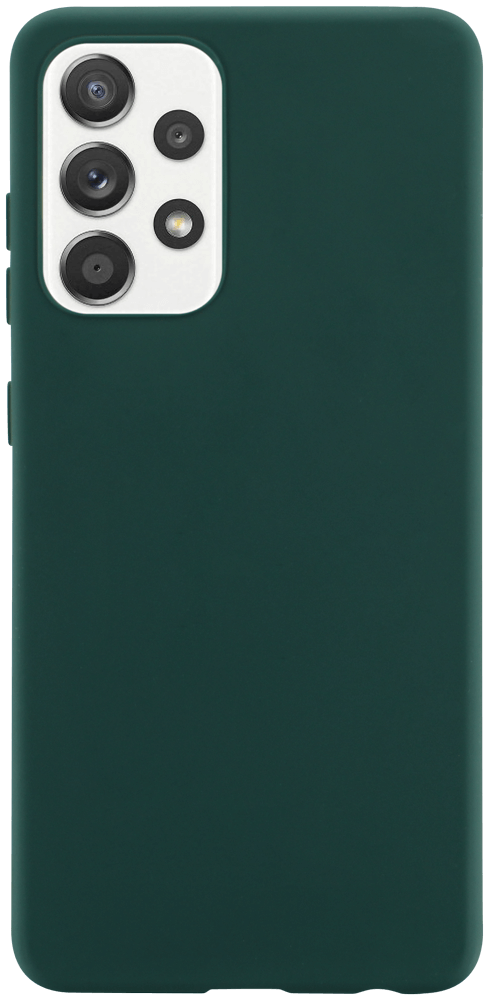 Samsung Galaxy A52 4G (SM-A525F) szilikon tok matt sötétzöld