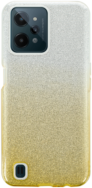 Realme C31 szilikon tok csillogó hátlap arany/ezüst