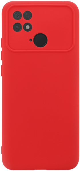 Xiaomi Poco C40 szilikon tok kameravédővel matt piros