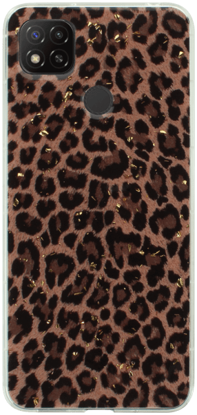 Xiaomi Redmi 9C kemény hátlap Gold Glam Leopard