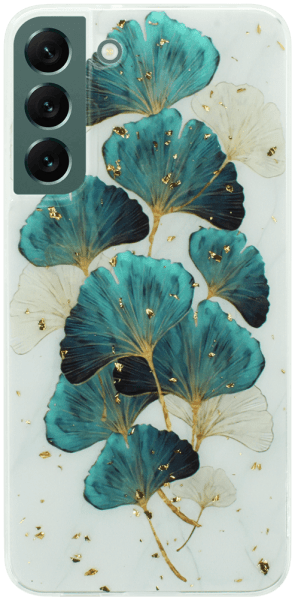 Samsung Galaxy S22 Plus 5G (SM-S906B) kemény hátlap Gold Glam Leaves