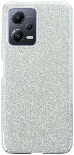 Xiaomi Redmi Note 12 5G szilikon tok csillogó hátlap ezüst