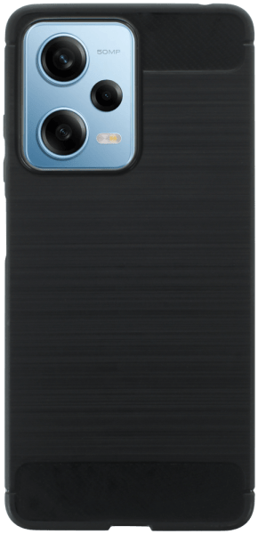 Xiaomi Redmi Note 12 Pro 5G ütésálló szilikon tok szálcsiszolt-karbon minta légpárnás sarok fekete