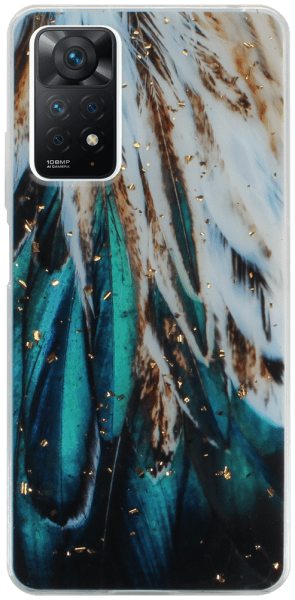 Xiaomi Redmi Note 11 Pro kemény hátlap Gold Glam Feathers