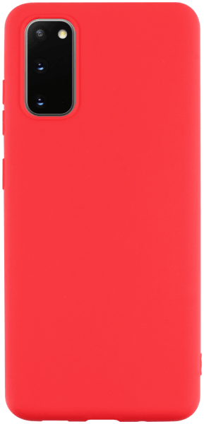Samsung Galaxy S20 5G (SM-G981F) szilikon tok matt piros