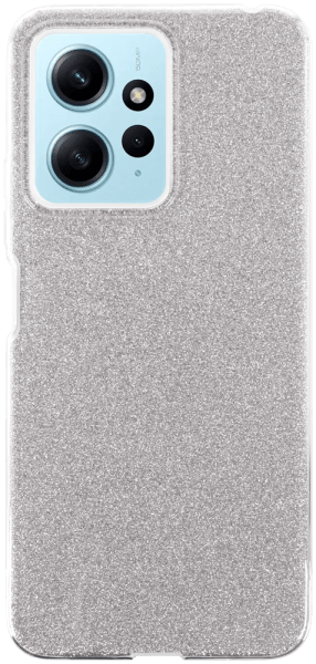 Xiaomi Redmi Note 12 4G szilikon tok csillogó hátlap ezüst