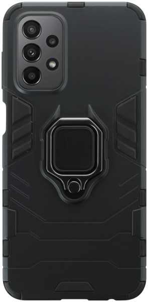 Samsung Galaxy A23 (SM-A235F) ütésálló tok légpárnás sarkas, hibrid Ring Armor fekete