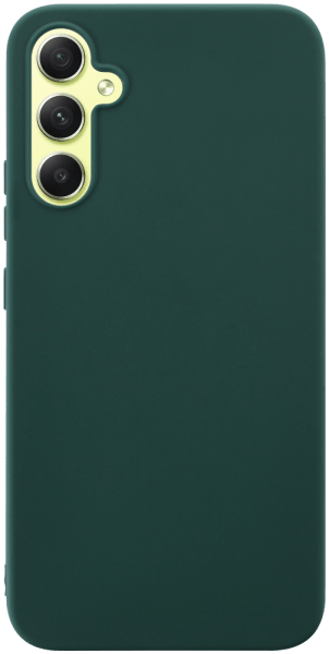 Samsung Galaxy A34 (SM-A346B) szilikon tok matt sötétzöld