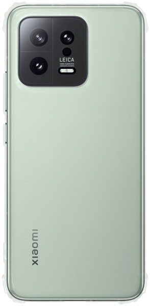 Xiaomi 13 szilikon tok közepesen ütésálló légpárnás sarok kameravédővel átlátszó