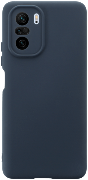 Xiaomi Poco F3 szilikon tok kameravédővel matt sötétkék