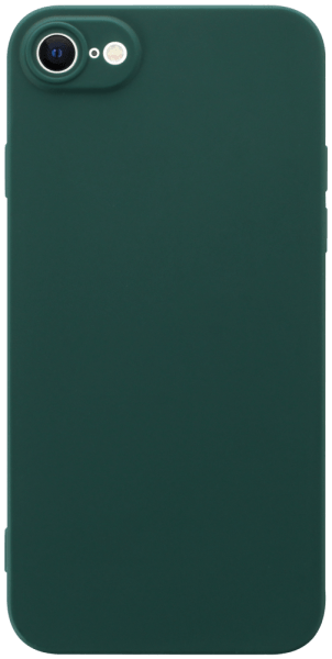 Apple iPhone SE (2020) szilikon tok kameravédővel matt sötétzöld