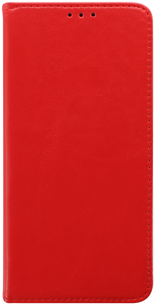 Xiaomi Redmi 10A oldalra nyíló flipes bőrtok valódi bőr piros