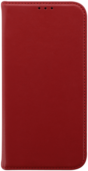 Apple iPhone 15 Pro Max oldalra nyíló flipes bőrtok valódi bőr piros