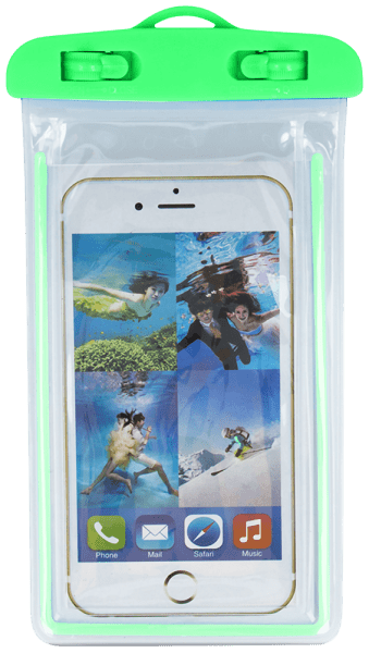 Apple iPhone 6 Plus vízálló tok univerzális fluoreszkáló zöld