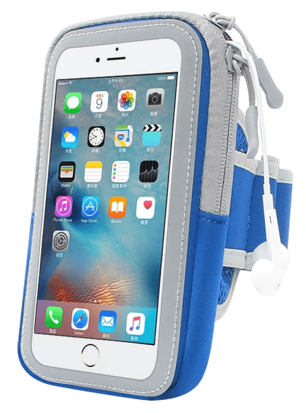 Samsung Galaxy A6 2018 Dual (A600) sport tok univerzális, karra rögzíthető cipzáros kék