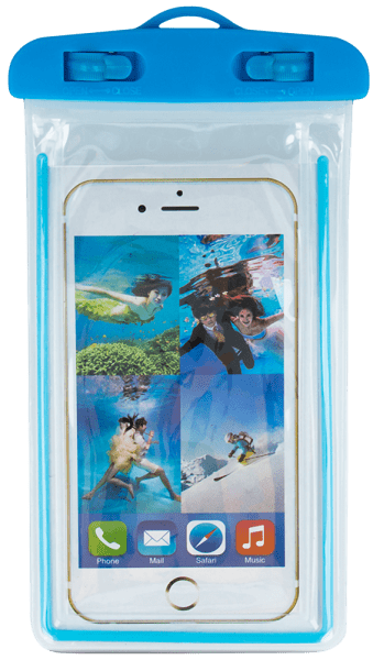 Samsung Galaxy J7 2016 (J710) vízálló tok univerzális fluoreszkáló kék