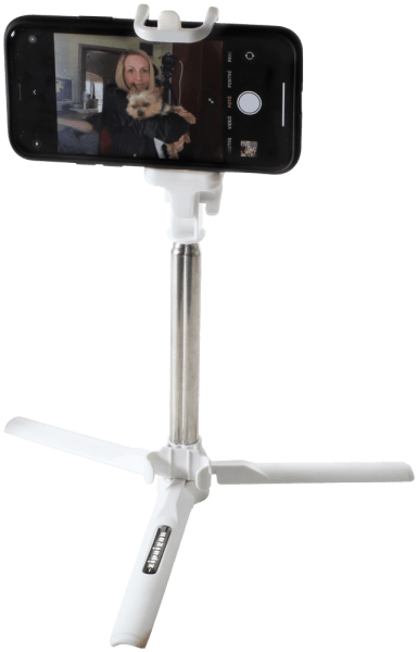 Samsung Galaxy S23 Ultra (SM-S918B) kompatibilis Blun szelfibot állvány funkcióval és távirányítóval fehér