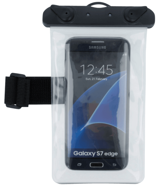 Samsung Galaxy A5 2016 (A510) vízálló tok univerzális, karszalaggal fekete