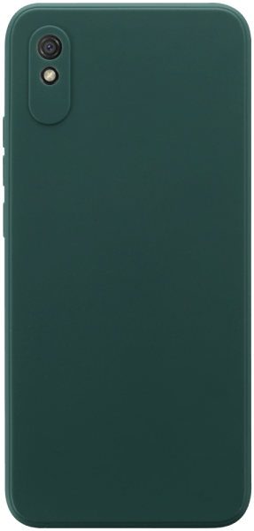 Xiaomi Redmi 9A szilikon tok kameravédővel matt sötétzöld