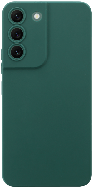 Samsung Galaxy S22 5G (SM-S901B) szilikon tok kameravédővel matt sötétzöld
