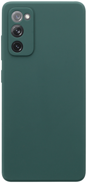 Samsung Galaxy S20 FE szilikon tok kameravédővel matt sötétzöld