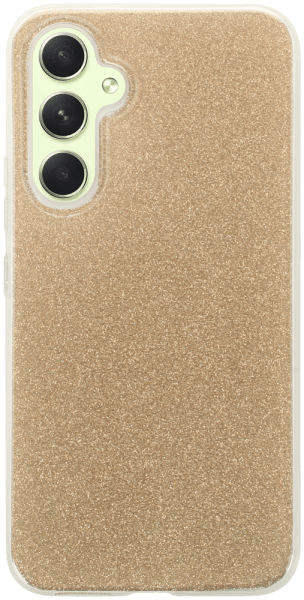 Samsung Galaxy A54 (SM-A546B) szilikon tok csillogó hátlap arany