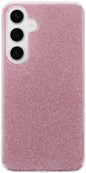 Samsung Galaxy S24 Plus (SM-S926B) szilikon tok csillogó hátlap rózsaszín