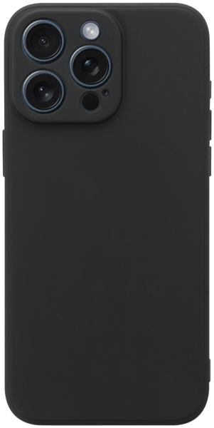Apple iPhone 15 Pro Max szilikon tok kameravédővel matt fekete