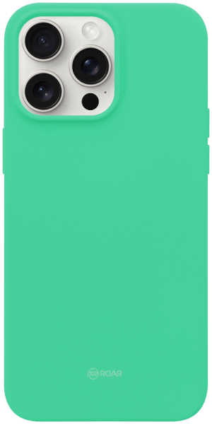 Apple iPhone 15 Pro Max szilikon tok gyári ROAR mentazöld