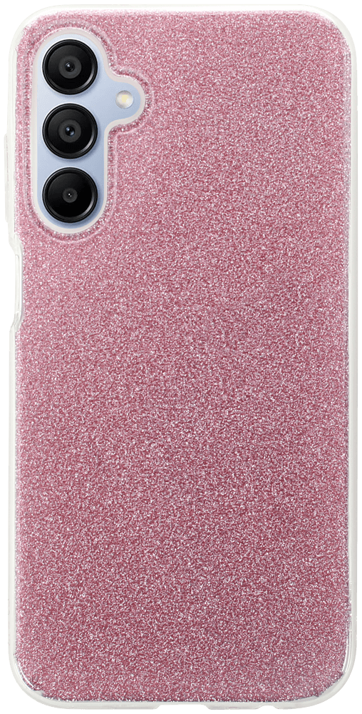 Samsung Galaxy A15 (SM-A155F) szilikon tok csillogó hátlap rózsaszín