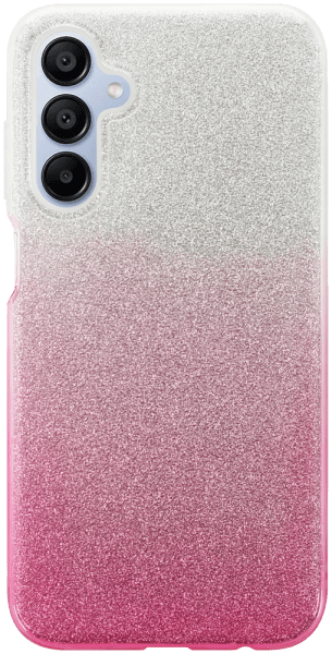 Samsung Galaxy A15 5G (SM-A156B) szilikon tok csillogó hátlap rózsaszín/ezüst